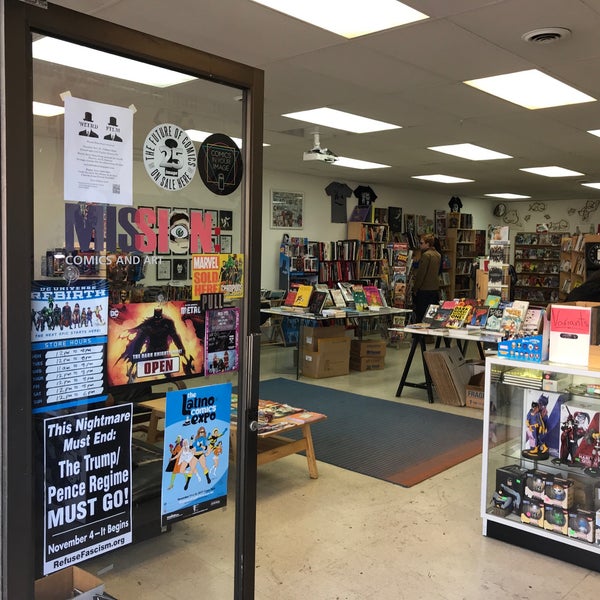 Photo taken at Mission: Comics &amp; Art by Chris M. on 10/21/2017