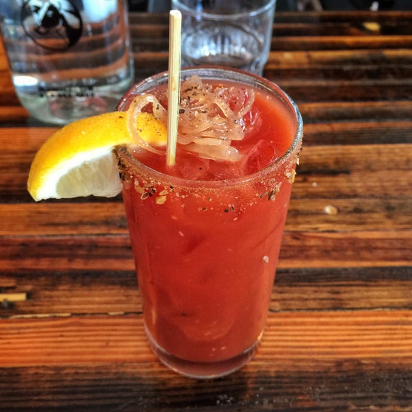 The Bloody Mary is a solid brunch selection. It's not huge, but it packs a decent punch.