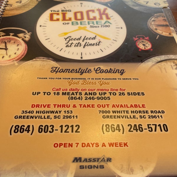 Big Clock of Berea Greenville, SC