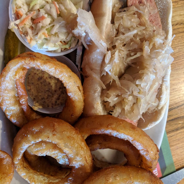 Start with the pretzels, get some beer and finish with sausage + sour kraut and an incredible batch of beer battered onion rings