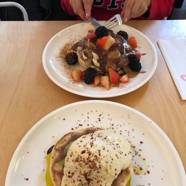 Photo taken at MOAK Pancakes West by Ozdem Y. on 10/21/2019