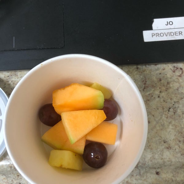 Ordered from Postmates today. Toast didn’t have butter or jelly. Fruit cup was a rip off - $3.29 for this measly amount of fruit. Not likely to order again.