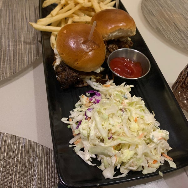 Sliders were so good but so overpriced. Steaks don’t come with any sides and if you want sides they are 10 bucks a pop.