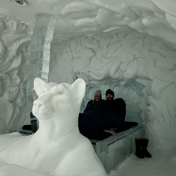 Photo taken at Icehotel by Sam O. on 3/19/2020