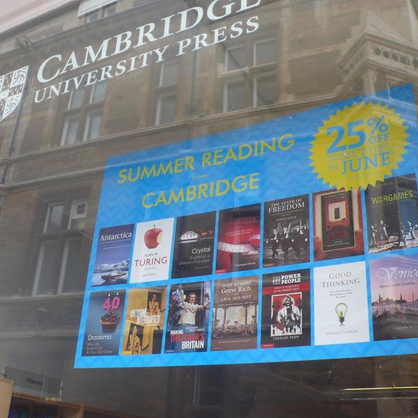 Photo prise au Cambridge University Press Bookshop par Cambridge University Press Bookshop le7/29/2013