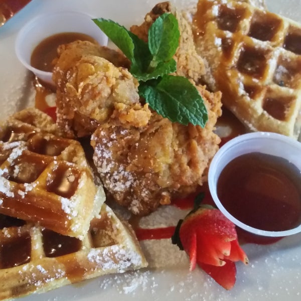 Have brunch there and try the rum and raisin waffles with chicken.