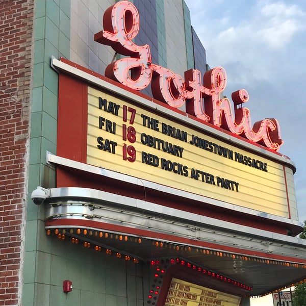 Photo taken at The Gothic Theatre by Jill M. on 5/18/2018