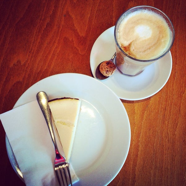 Pretty good latte and great cheese cake.