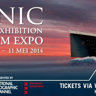 Duik in de wereldberoemde geschiedenis van Titanic. Vanaf 14 november is de internationale expositie 'Titanic: The Artifact Exhibition' hier te zien. Bestel nu vast tickets via www.amsterdamexpo.nl
