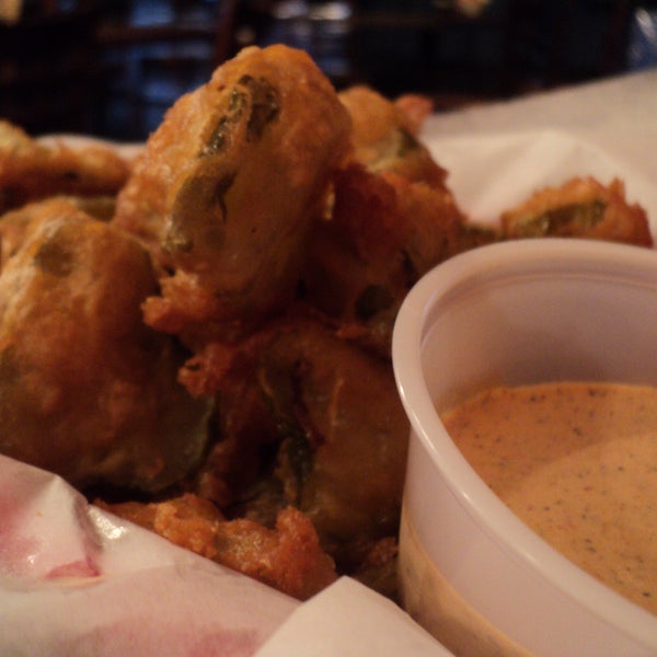 "Gator Pickles"- Forget the sauce! Probably the best fried pickles ever! Hand cut and dipped in Andygator beer batter. Delicious! I even ate the crispy crumbs! Lol