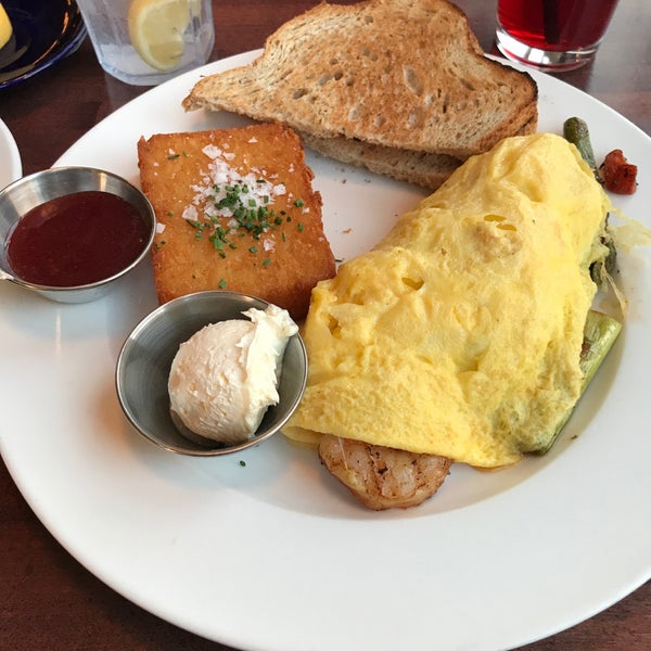 The shrimp omelet was really good! I also had the grits on the side. Service was really good too. Would definitely come back again.