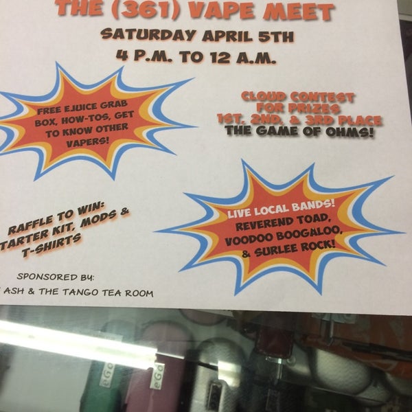 They are starting a Vape Meet the first Saturday of every month