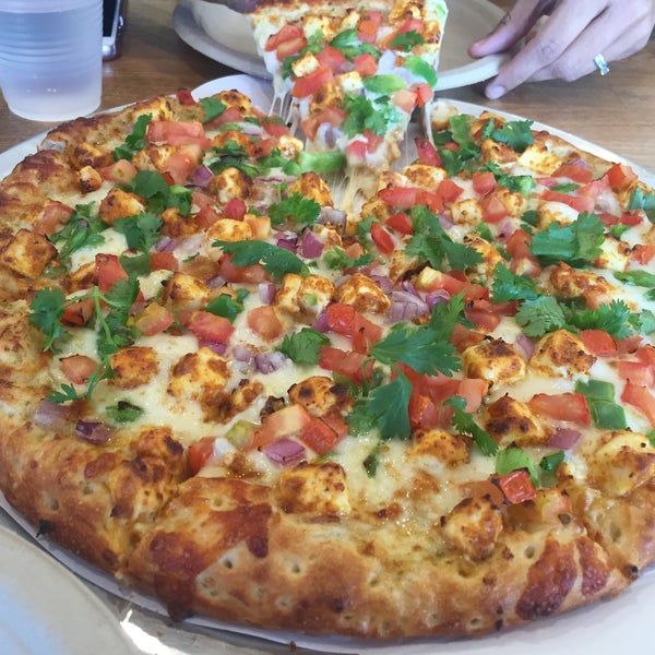 Subtle Indian flavors make for a great pizza. They also seem to throw in some fairy dust that makes their pizza very light. Definitely recommended.