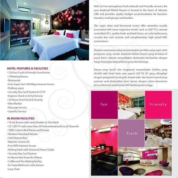 NEW deluxe room available room rate at IDR 559.504++/room/night. BOOK NOW www.favehotels.com