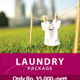 Laundry package special offer only IDR 35.000net for 1set
