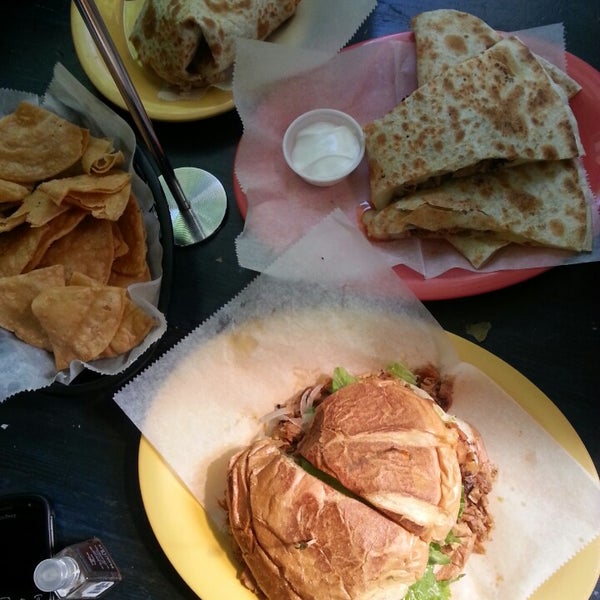 Photo taken at Flaco&#39;s Tacos by Nouf A. on 6/14/2014