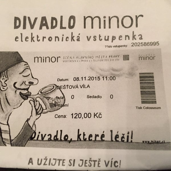 Photo prise au Divadlo Minor par Michal Z. le11/8/2015