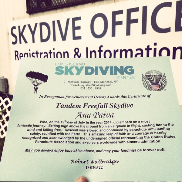 Das Foto wurde bei Long Island Skydiving Center von Ana P. am 7/19/2014 aufgenommen