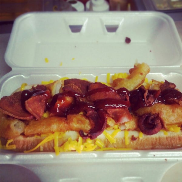 Photo taken at Burney&#39;s Old Fashioned Hot Dogs by Joey S. on 8/6/2013