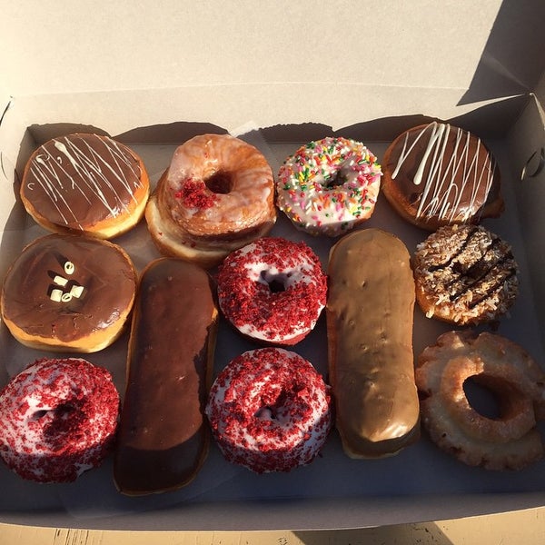 Photo taken at DK&#39;s Donuts by Stacy D. on 2/8/2015