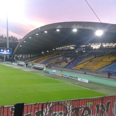 Photo taken at Stadion Ljudski Vrt by Petr K. on 9/1/2013