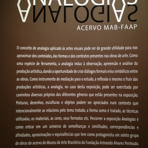 8/29/2013에 Keller D.님이 Museu de Arte Brasileira MAB-FAAP에서 찍은 사진