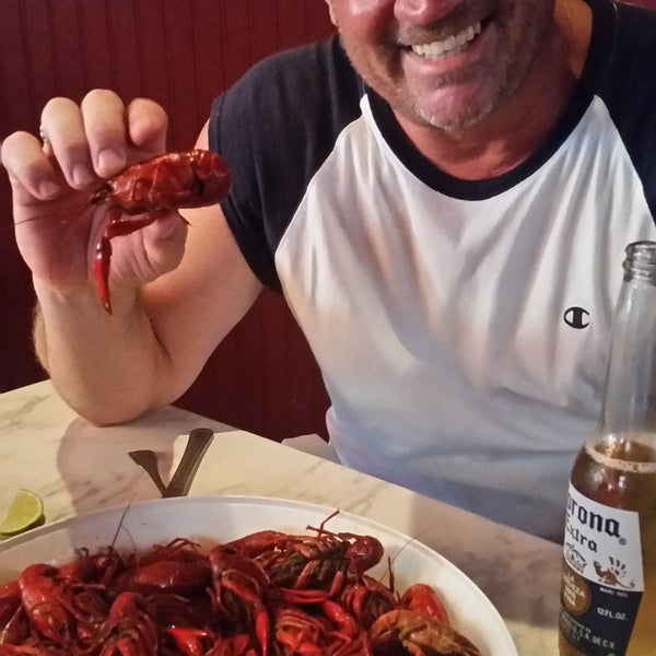 Hubby liked his crawfish, despite that they weren't in season.