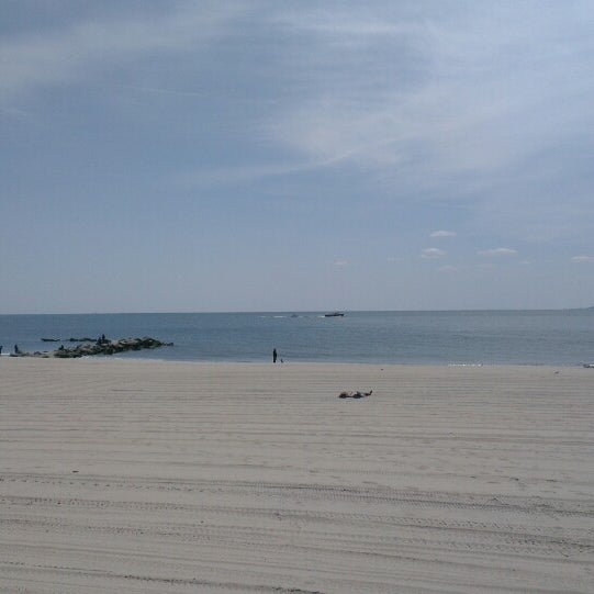Photo taken at Coney Island Beach &amp; Boardwalk by Jeroen V. on 5/14/2013