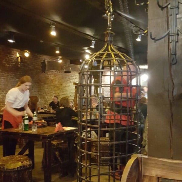 Photo taken at The First Lviv Grill Restaurant of Meat and Justice by Burcin C. on 7/5/2016