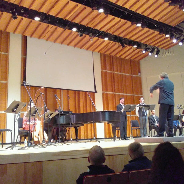 Photo taken at Merkin Concert Hall by Yerelyn C. on 3/26/2017