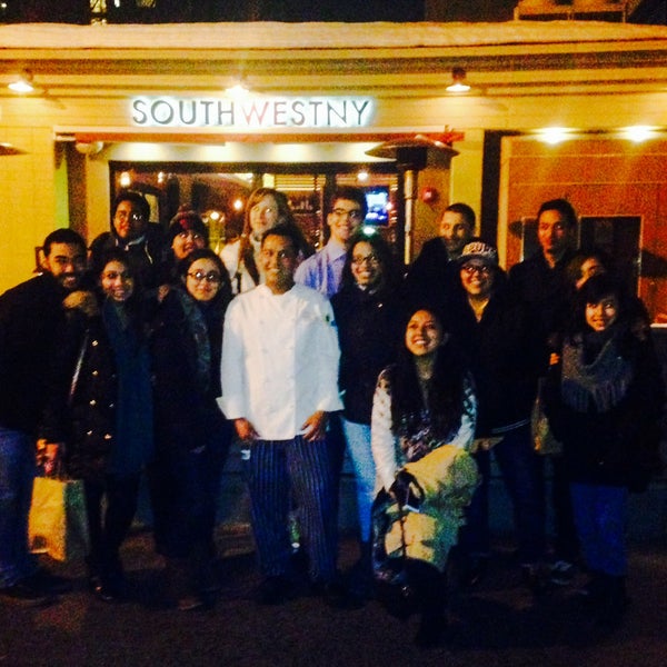 Executive chef Antelmo Ambrosio and culinary students after an evening of festivities here at SouthWest NY!