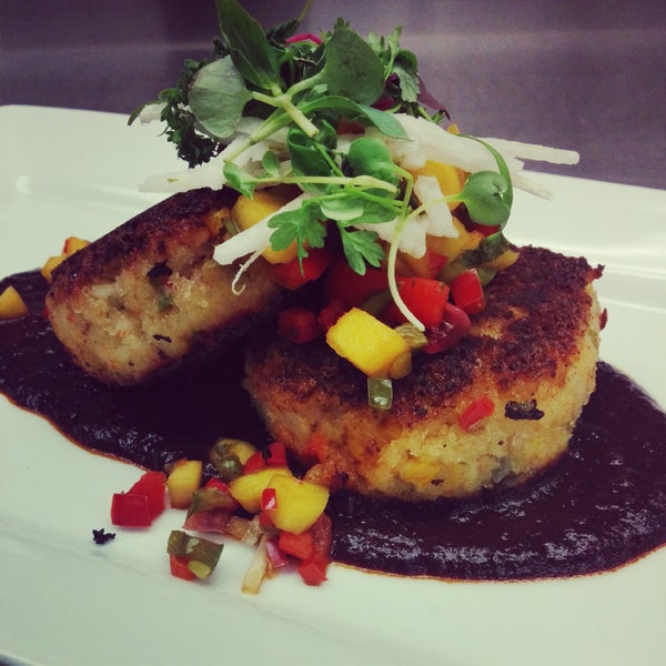 One of our Easter specials - Yucatan shrimp cakes!