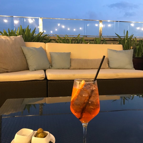 Enjoy a cocktail on the terrace bar.