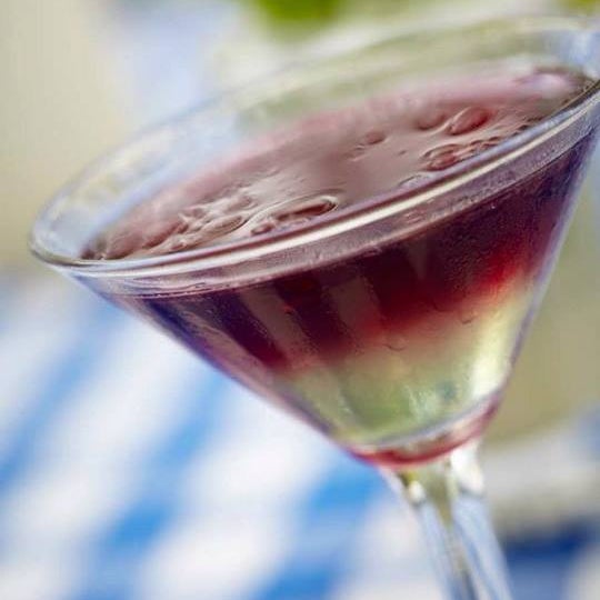 Try our Mystic Malbec Martini! It's made out of Primo Malbec Vodka, Keylime and Highnote Malbec! Can anyone guess as to how red wine can float on top of vodka? Better yet, come visit and try it! :-)