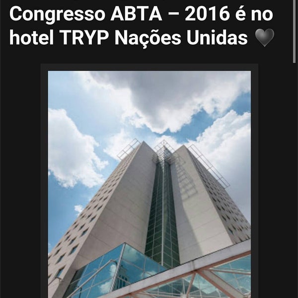 Photo taken at TRYP São Paulo Nações Unidas Hotel by Paula B. on 6/22/2016