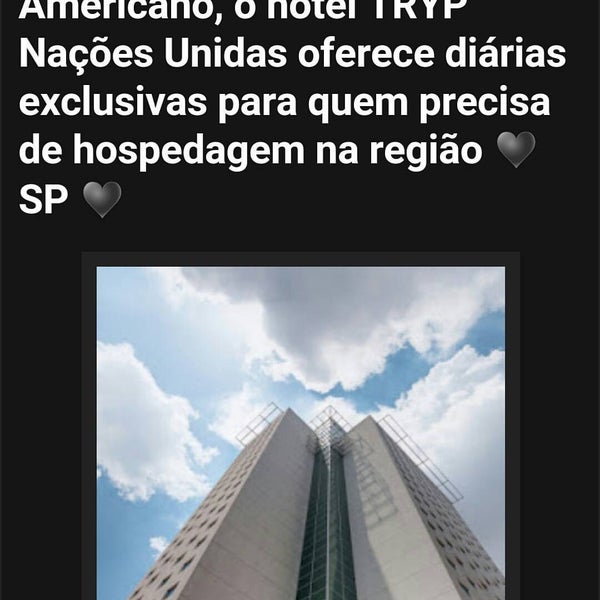 Photo taken at TRYP São Paulo Nações Unidas Hotel by Paula B. on 7/23/2016