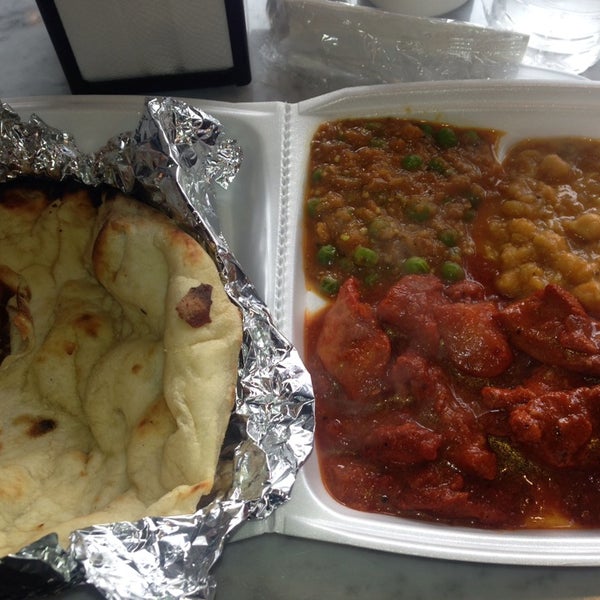 $7 vegetarian, $8 chicken, $9 lamb lunch boxes. Generous portions with 2 sides, rice & naan. Loved the spicy Chicken Tikka Masala..meat was so tender and Eggplant Peas.