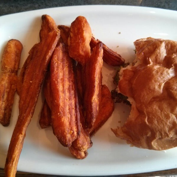 World's biggest tasty Sweet Potato Fries...& Bison Burger