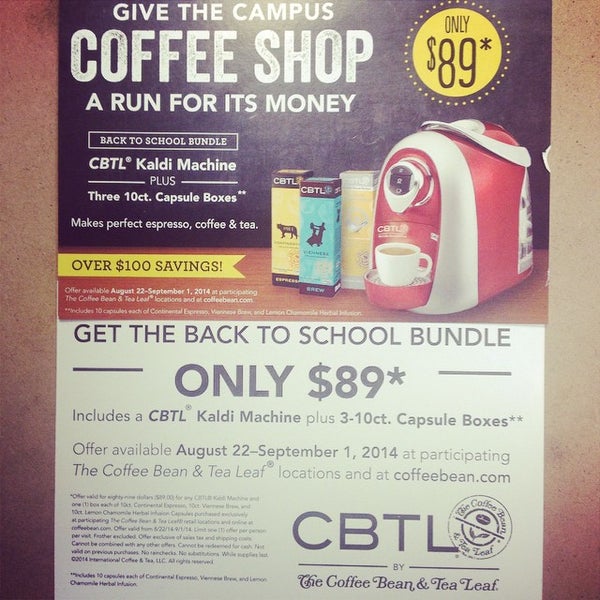 Photo taken at The Coffee Bean &amp; Tea Leaf by Christian F. on 8/25/2014