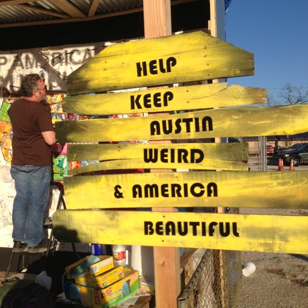 Photo taken at Trash Art Mural - Glad/Keep America Beautiful by Jess S. on 3/11/2013