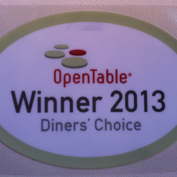 Voted Winner of the 2013 Diner's choice award!