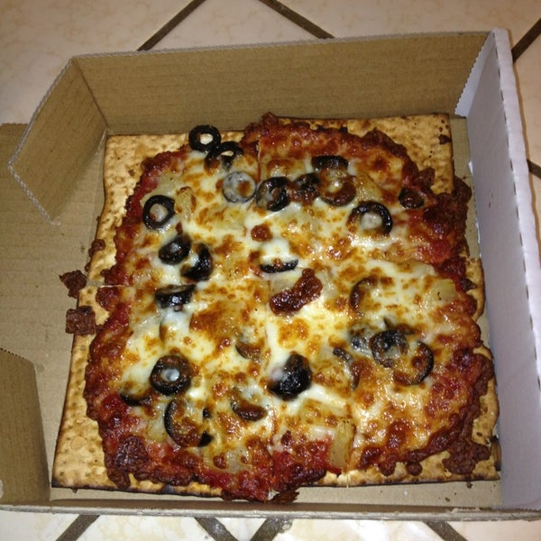 Try the Matzah pizza during Passover. It was sooo good!!!