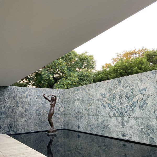 Photo taken at Mies van der Rohe Pavilion by Ana G. on 10/25/2020