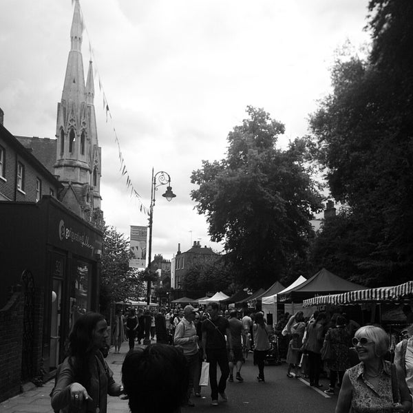 Photo taken at Hampstead High Street by Baiba A. on 7/6/2014