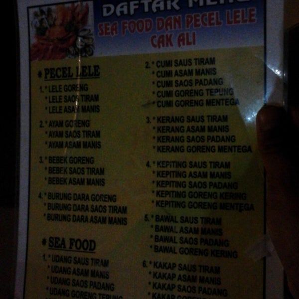 Sea Food Pecel Lele Cak Ali Seafood Restaurant In Tasikmalaya