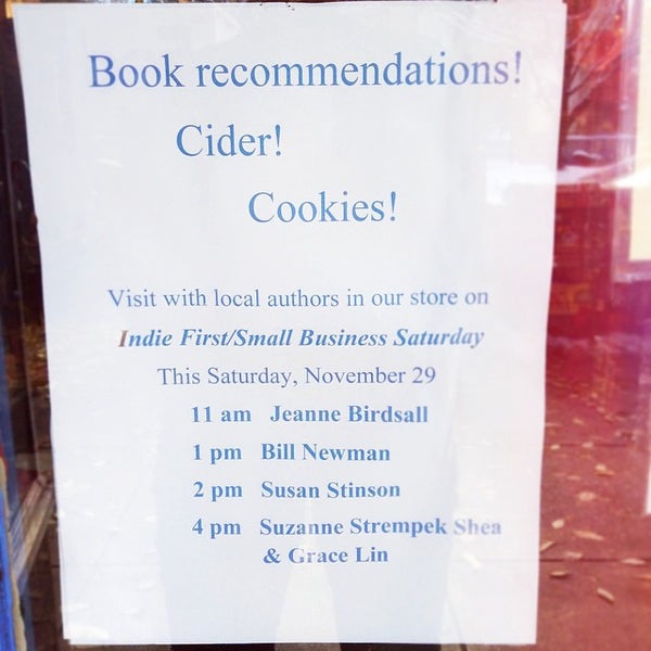 Photo taken at Broadside Bookshop by Broadside B. on 11/28/2014