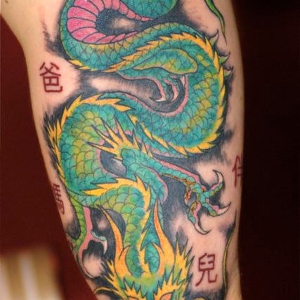 Rising Dragon Tattoos NYC  Todays work Dragon and Hanya sleevechest  piece