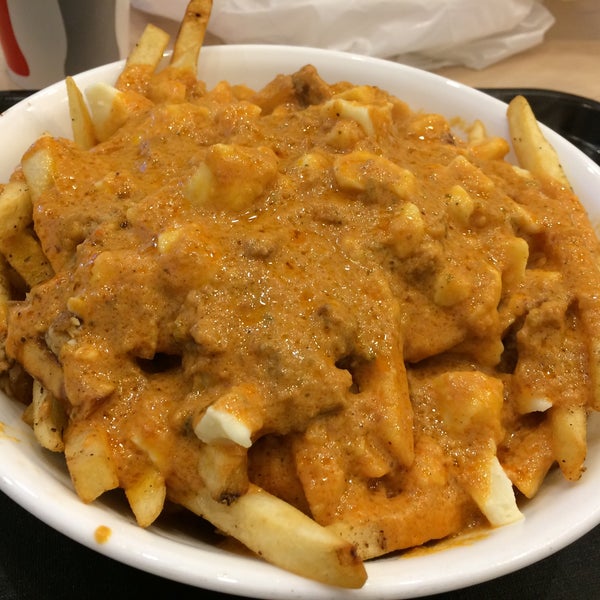 Try the poutine! Lots of fries, cheese curds, some shawarma meat, and butter chicken sauce (of course).