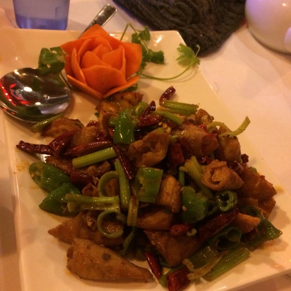 Try this dish as well! Pig intestines. It's crunchy at first bite and chewy as you go along.