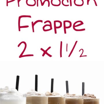 Promoción de Frappe 2 X 1 1/2 Delicioso